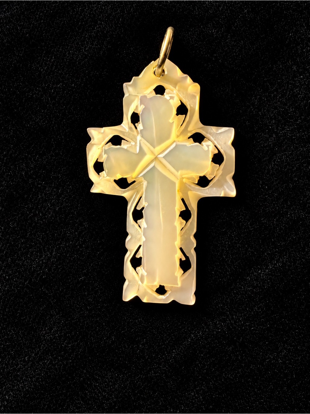 Hand Carved Mother of Pearl Cross